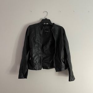 Black leather jacket